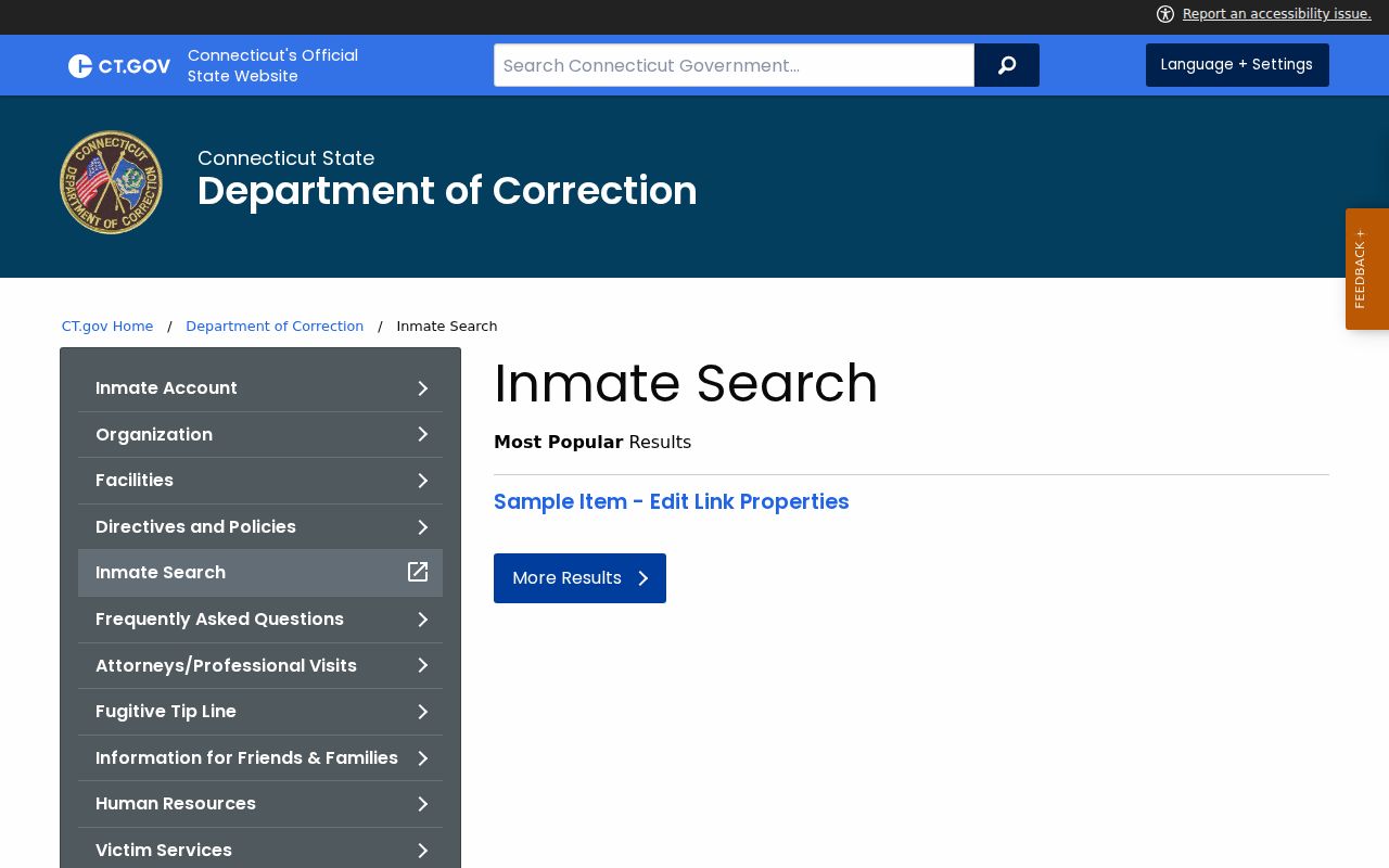 New Haven County arrest records Connecticut inmate search