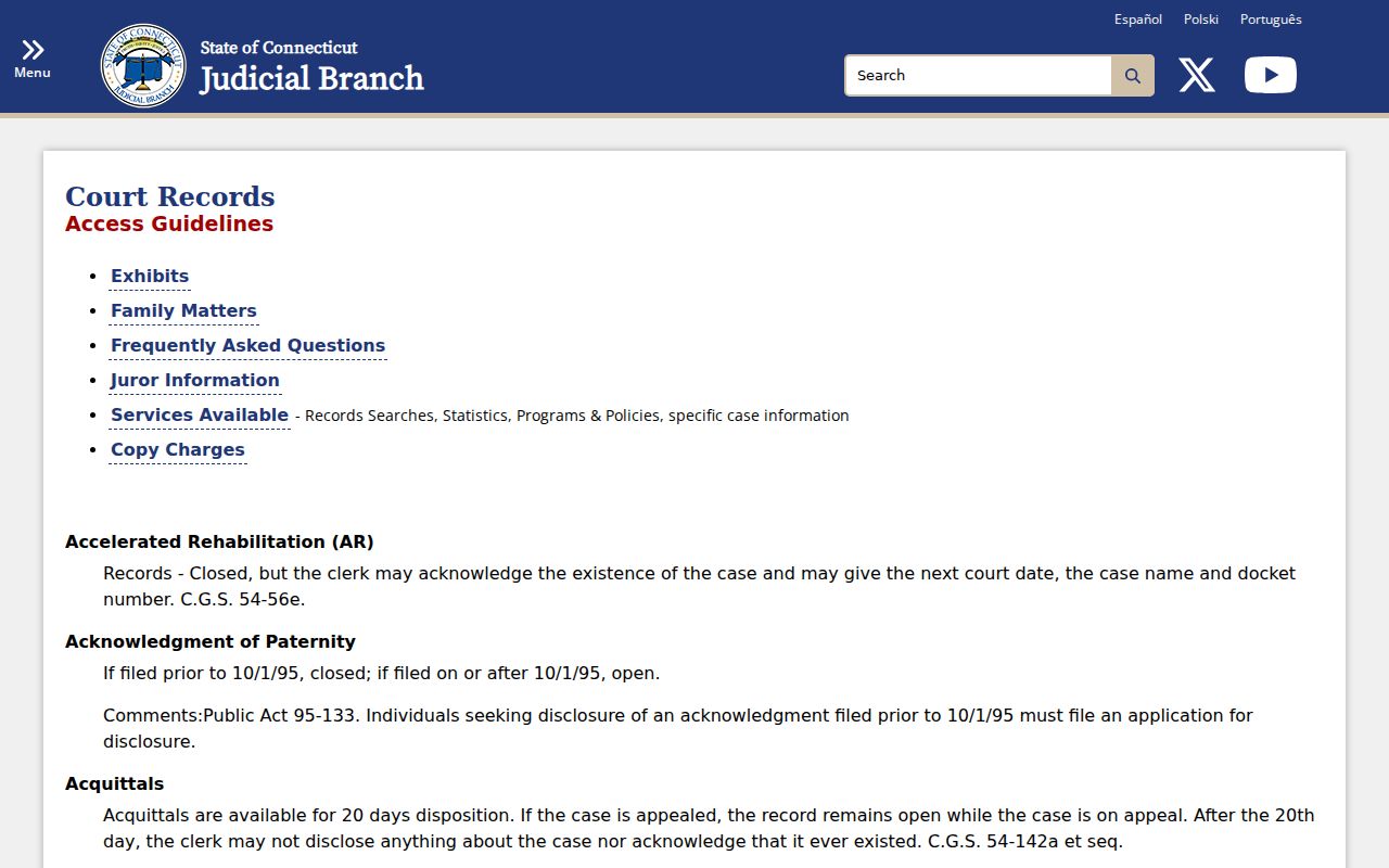New Haven County criminal court record access instructions